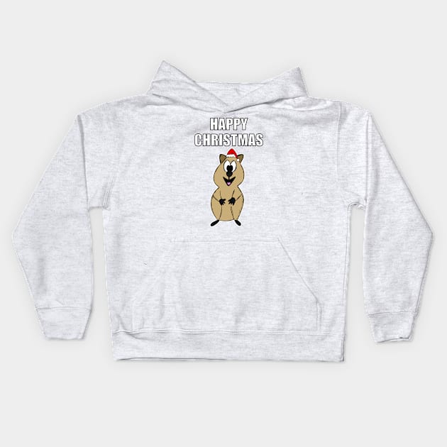 Australian Christmas 2020 Quokka Funny Kids Hoodie by doodlerob